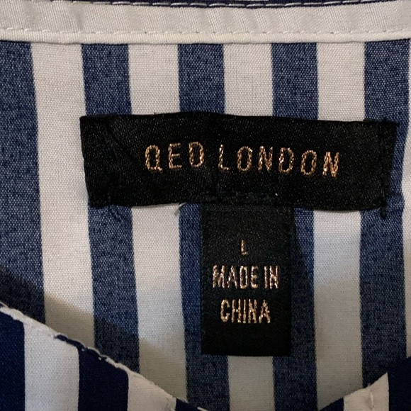 QED LONDON Stripped Tie Up Front Top size Large - Picture 4 of 14